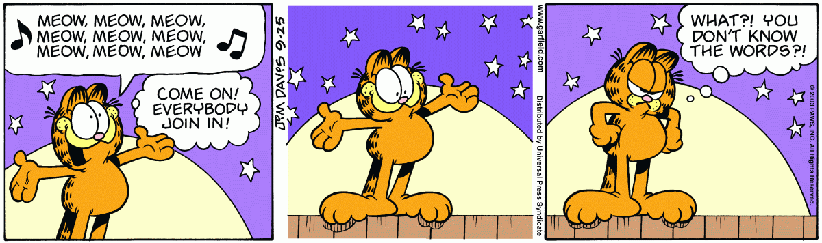 Garfield, September 25, 2003