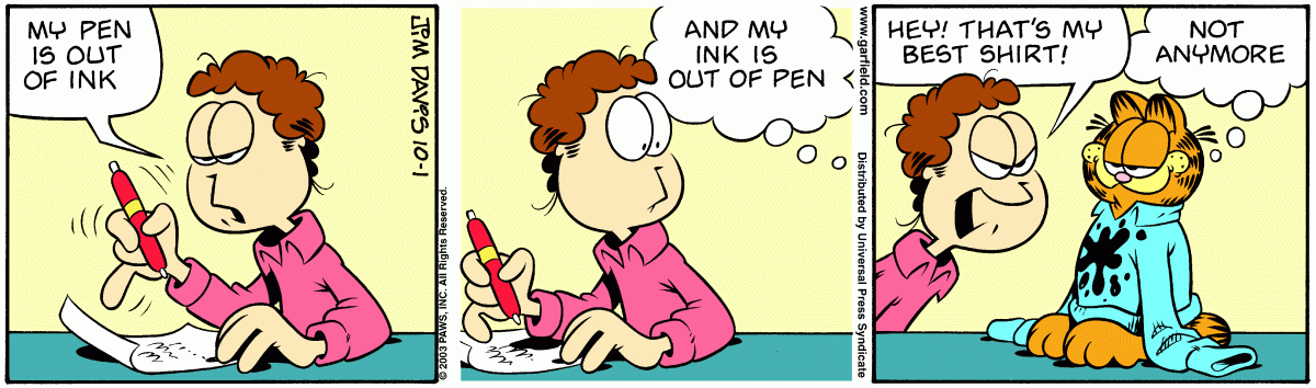 Garfield, October 1, 2003