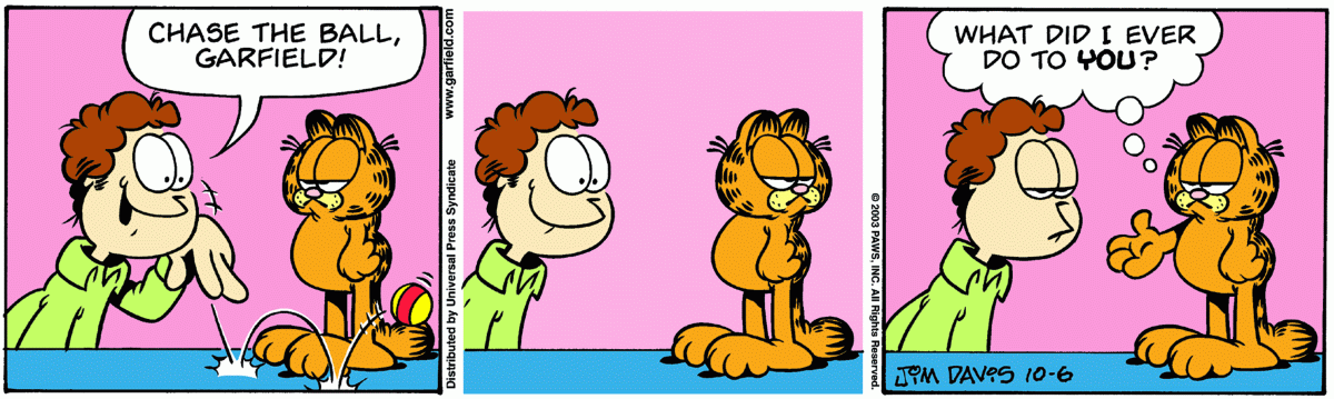 Garfield, October 6, 2003