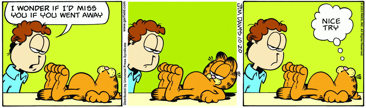 Garfield, October 20, 2003