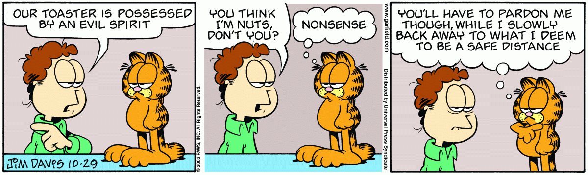 Garfield, October 29, 2003