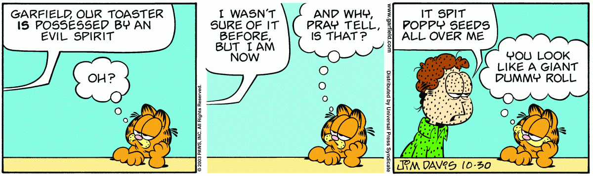 Garfield, October 30, 2003