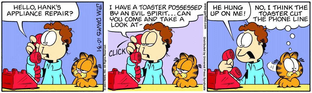 Garfield, October 31, 2003