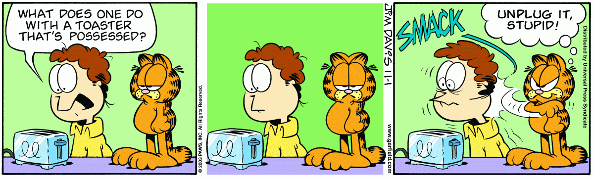 Garfield, November 1, 2003