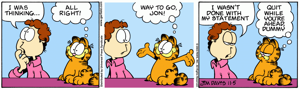 Garfield, November 5, 2003