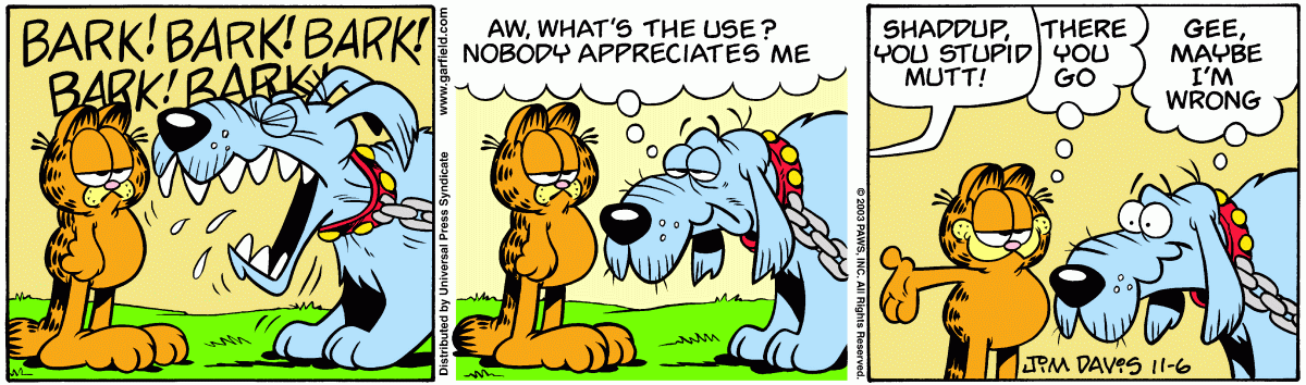Garfield, November 6, 2003