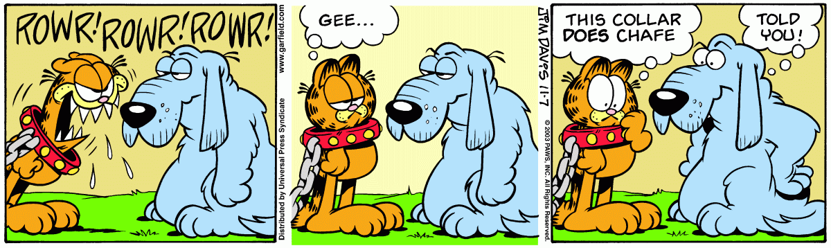 Garfield, November 7, 2003