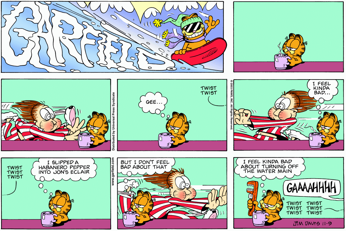 Garfield, November 9, 2003