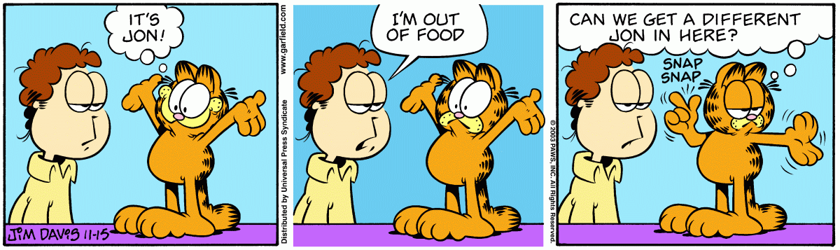 Garfield, November 15, 2003