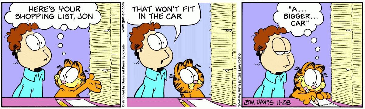 Garfield, November 28, 2003