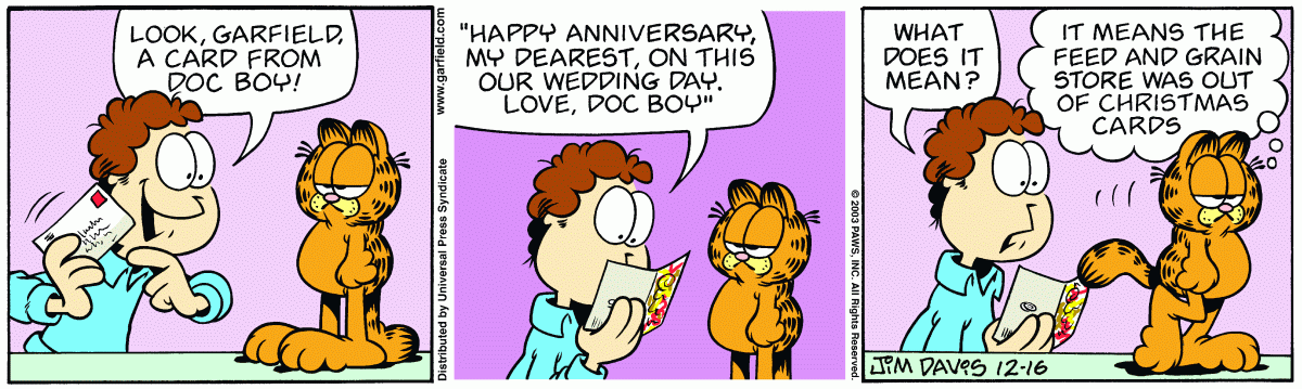 Garfield, December 16, 2003