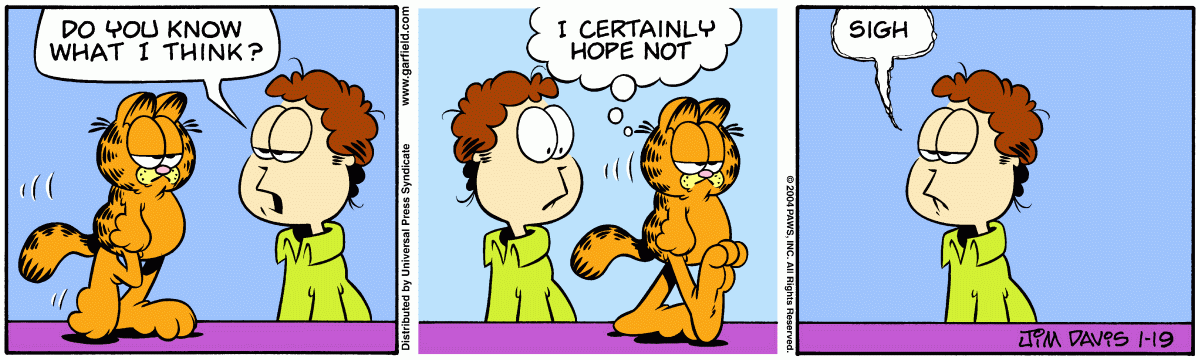 Garfield, January 19, 2004