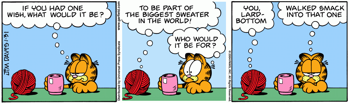 Garfield, January 31, 2004