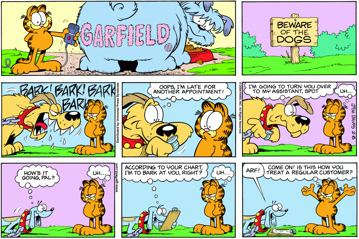 Garfield, February 8, 2004