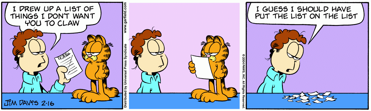 Garfield, February 16, 2004