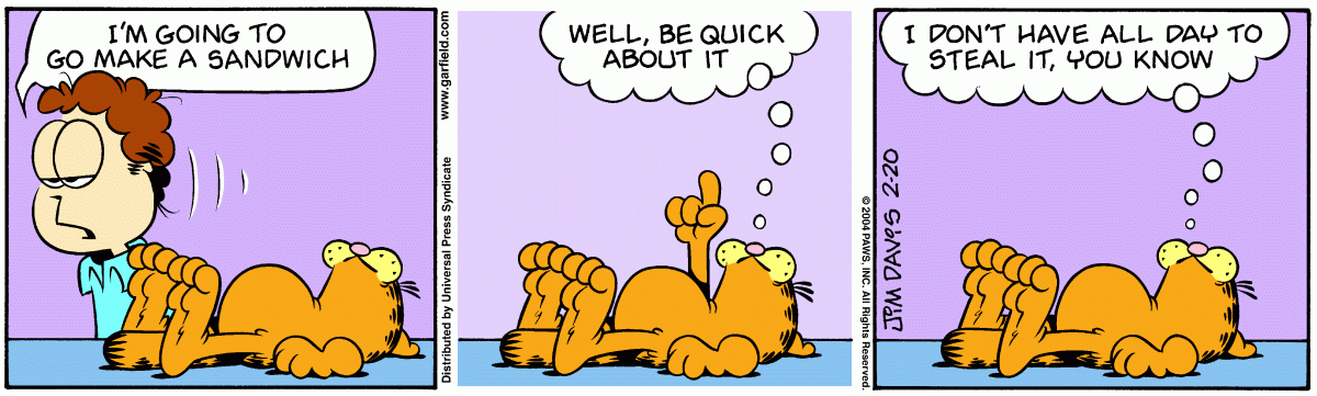 Garfield, February 20, 2004