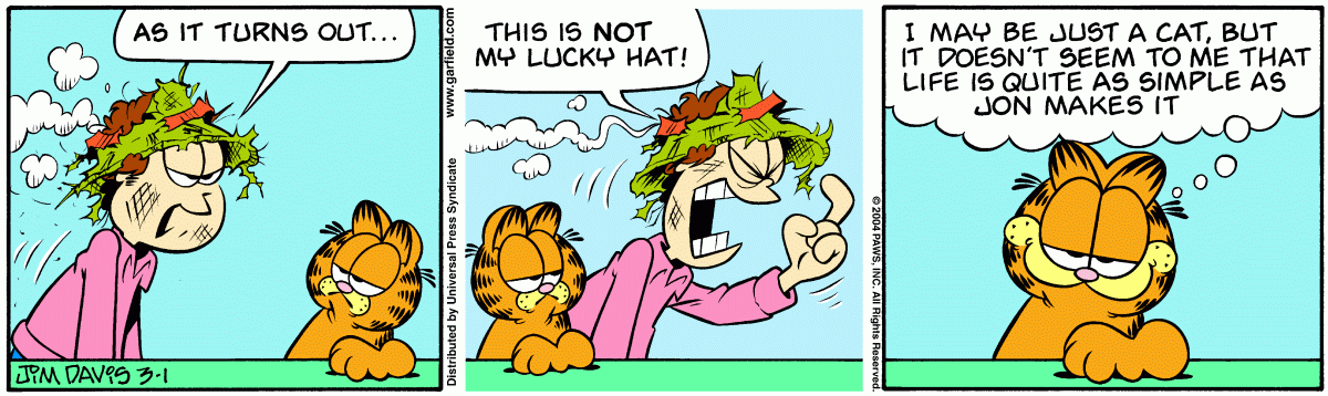 Garfield, March 1, 2004