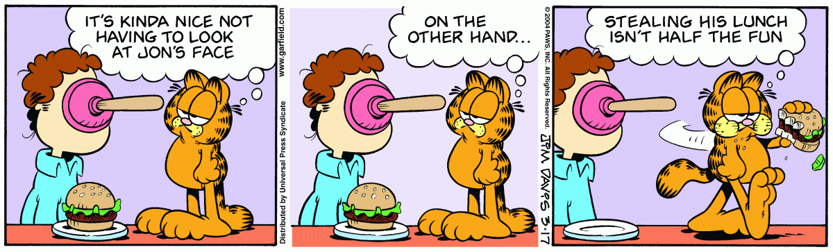 Garfield, March 17, 2004