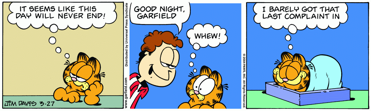 Garfield, March 27, 2004