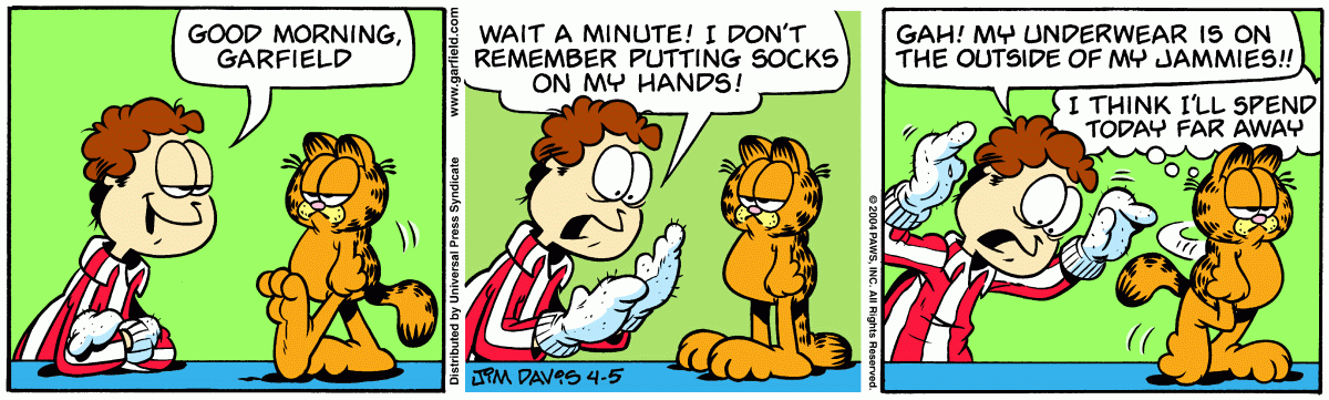 Garfield, April 5, 2004