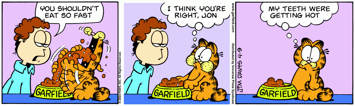 Garfield, April 9, 2004