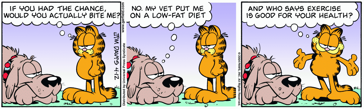Garfield comic strip for Monday, April 12, 2004