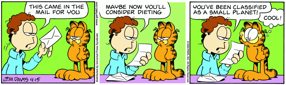 Garfield comic strip for Thursday, April 15, 2004