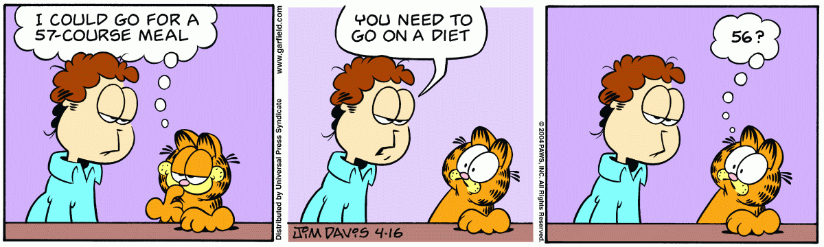 Garfield, April 16, 2004