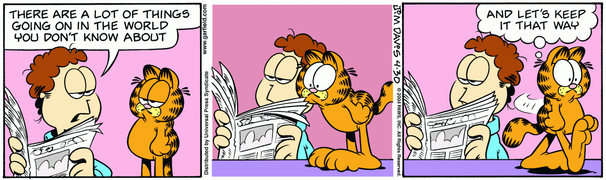 Garfield, April 30, 2004