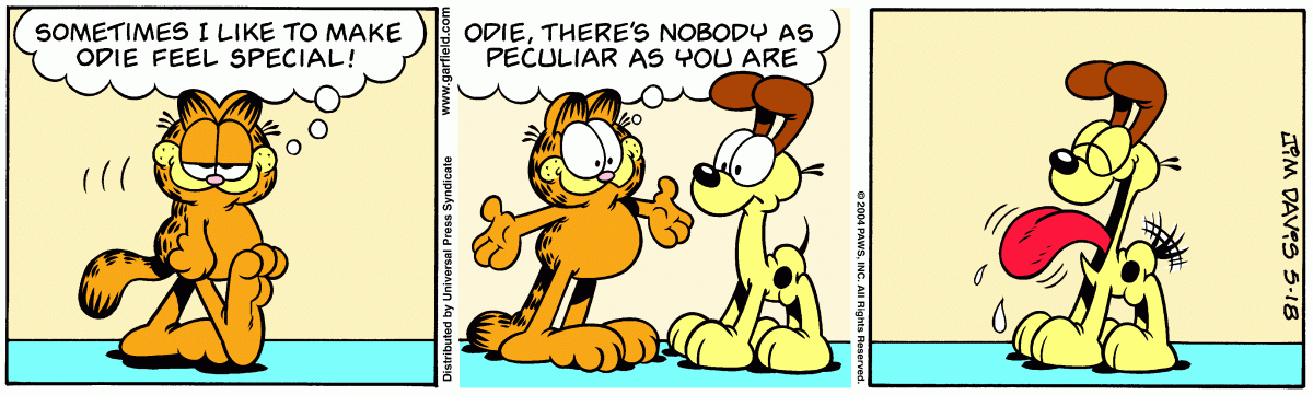 Garfield comic strip for Tuesday, May 18, 2004