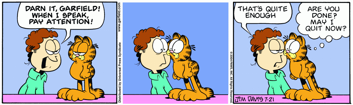 Garfield, July 21, 2004