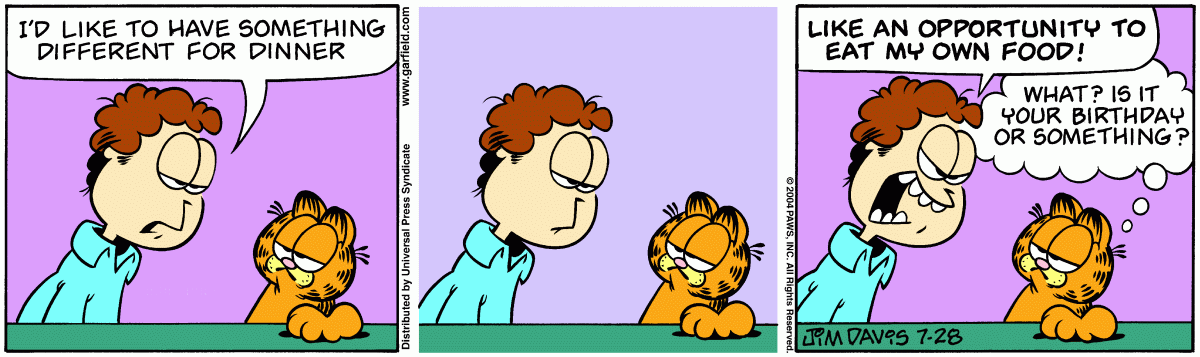 Garfield, July 28, 2004
