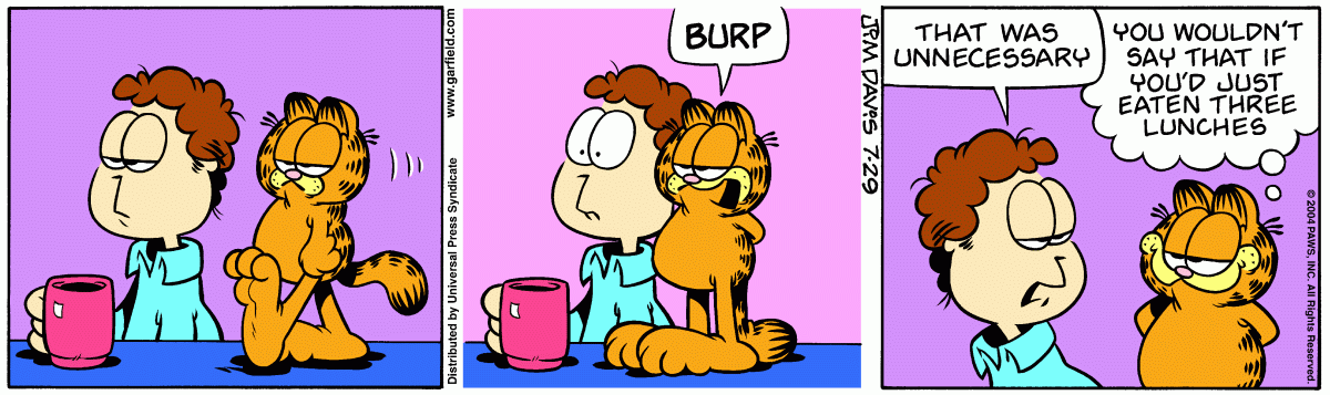 Garfield, July 29, 2004