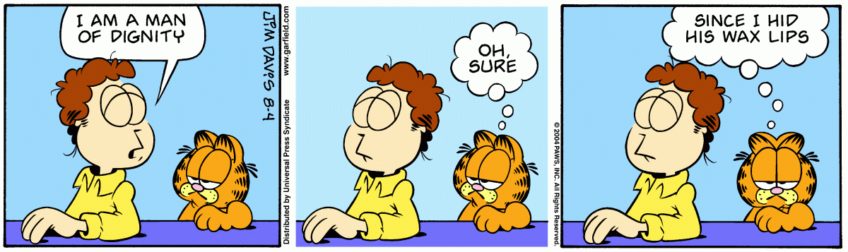 Garfield, August 4, 2004