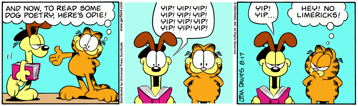 Garfield, August 17, 2004