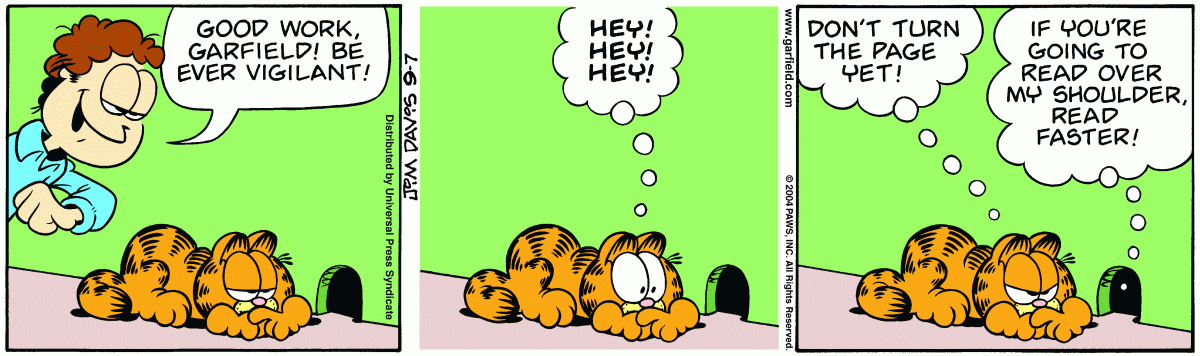 Garfield, September 7, 2004
