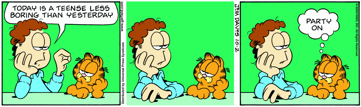 Garfield comic strip for Saturday, October 2, 2004