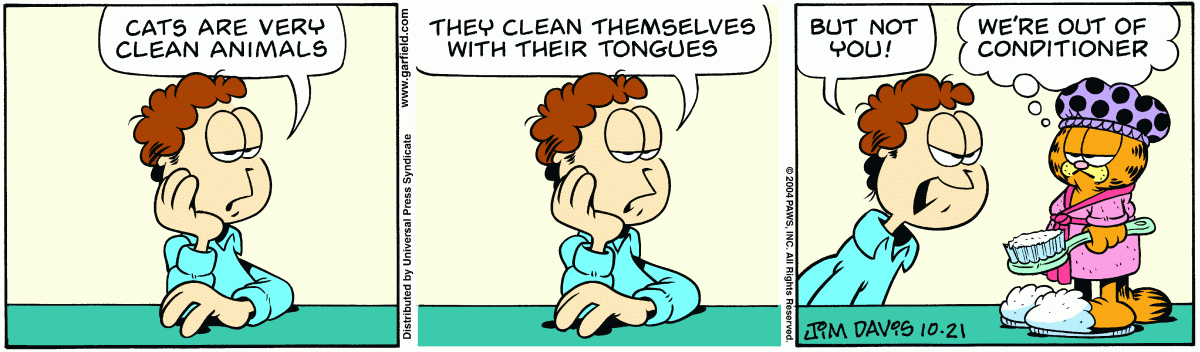 Garfield comic strip for Thursday, October 21, 2004