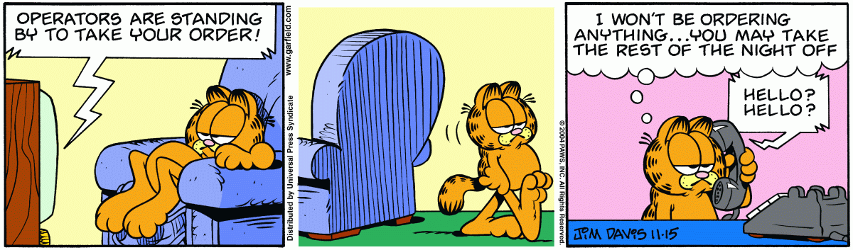 Garfield, November 15, 2004