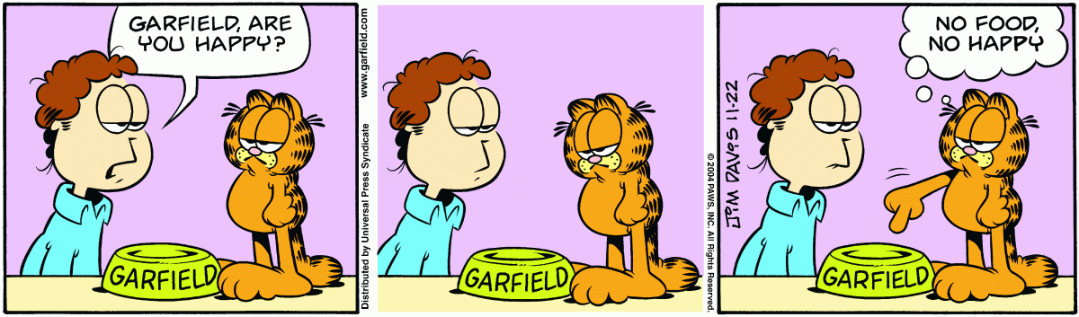 Garfield comic strip for Monday, November 22, 2004