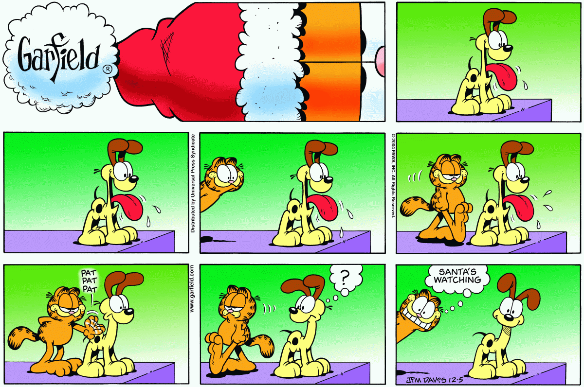 Garfield comic strip for Sunday, December 5, 2004
