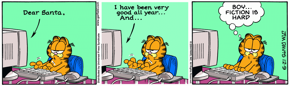 Garfield comic strip for Thursday, December 9, 2004