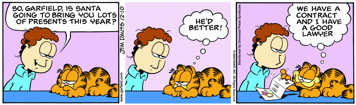 Garfield, December 10, 2004