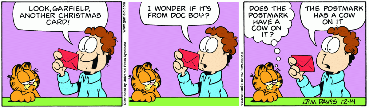 Garfield comic strip for Tuesday, December 14, 2004