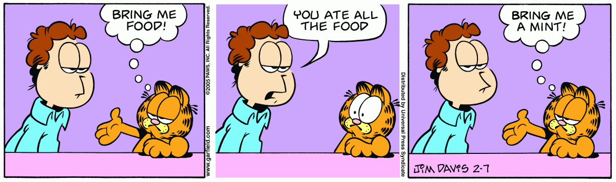 Garfield, February 7, 2005