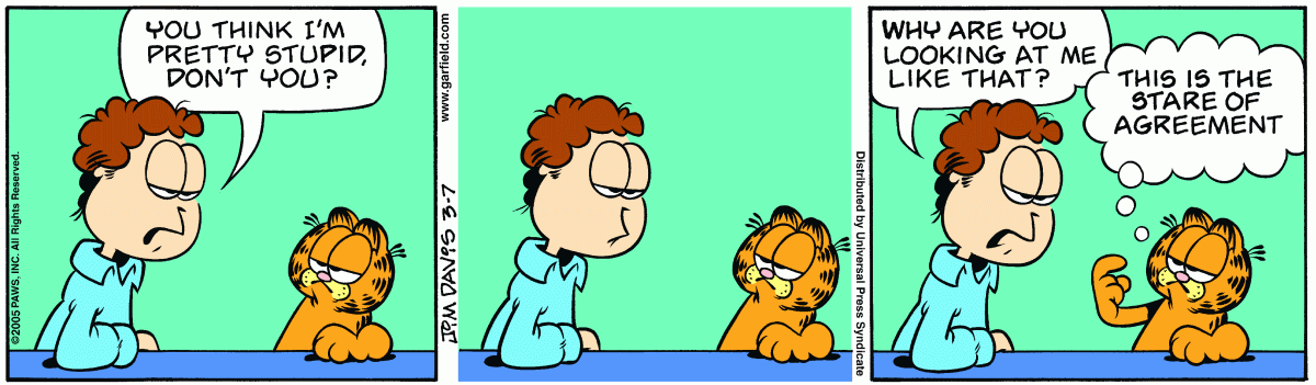 Garfield, March 7, 2005