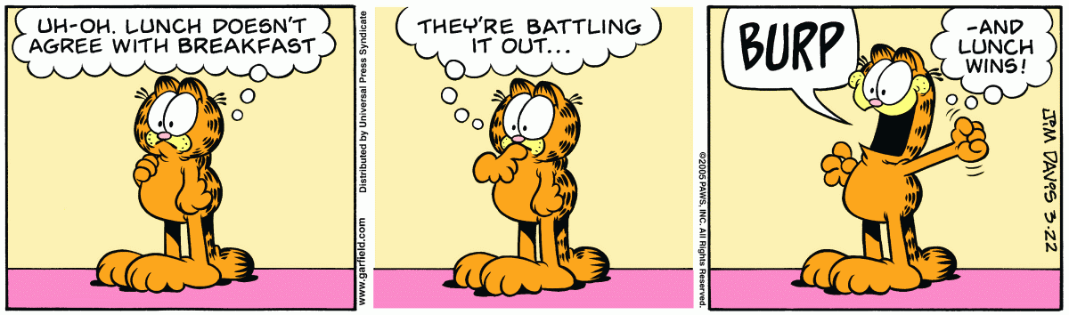 Garfield, March 22, 2005