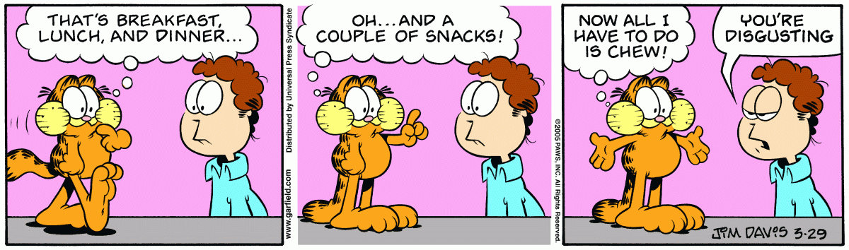 Garfield, March 29, 2005