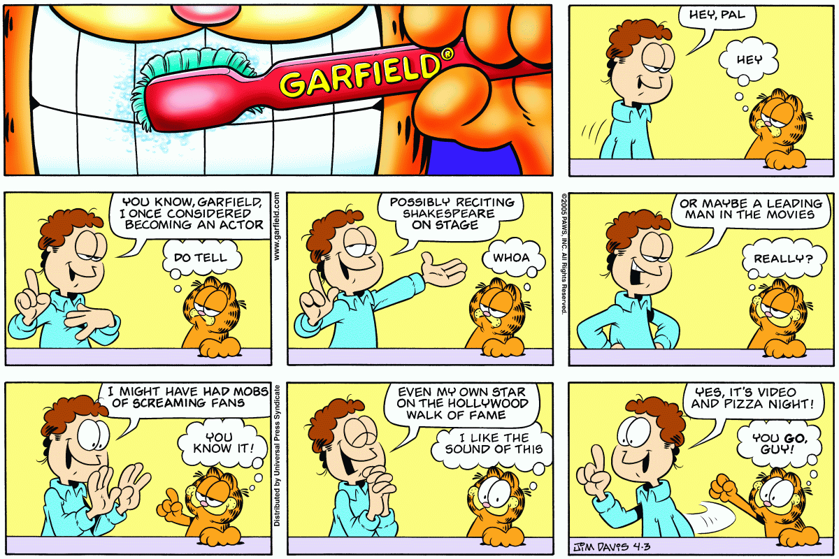 Garfield, April 3, 2005