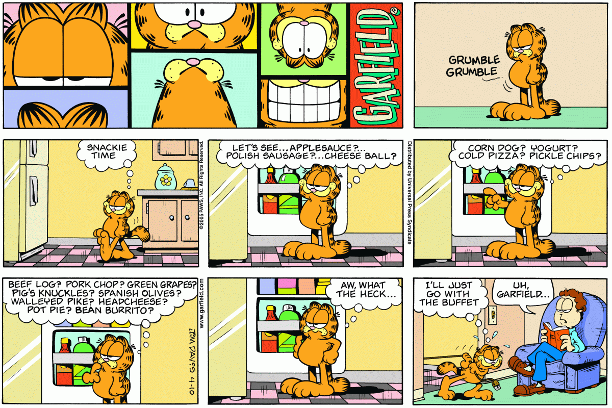 Garfield, April 10, 2005